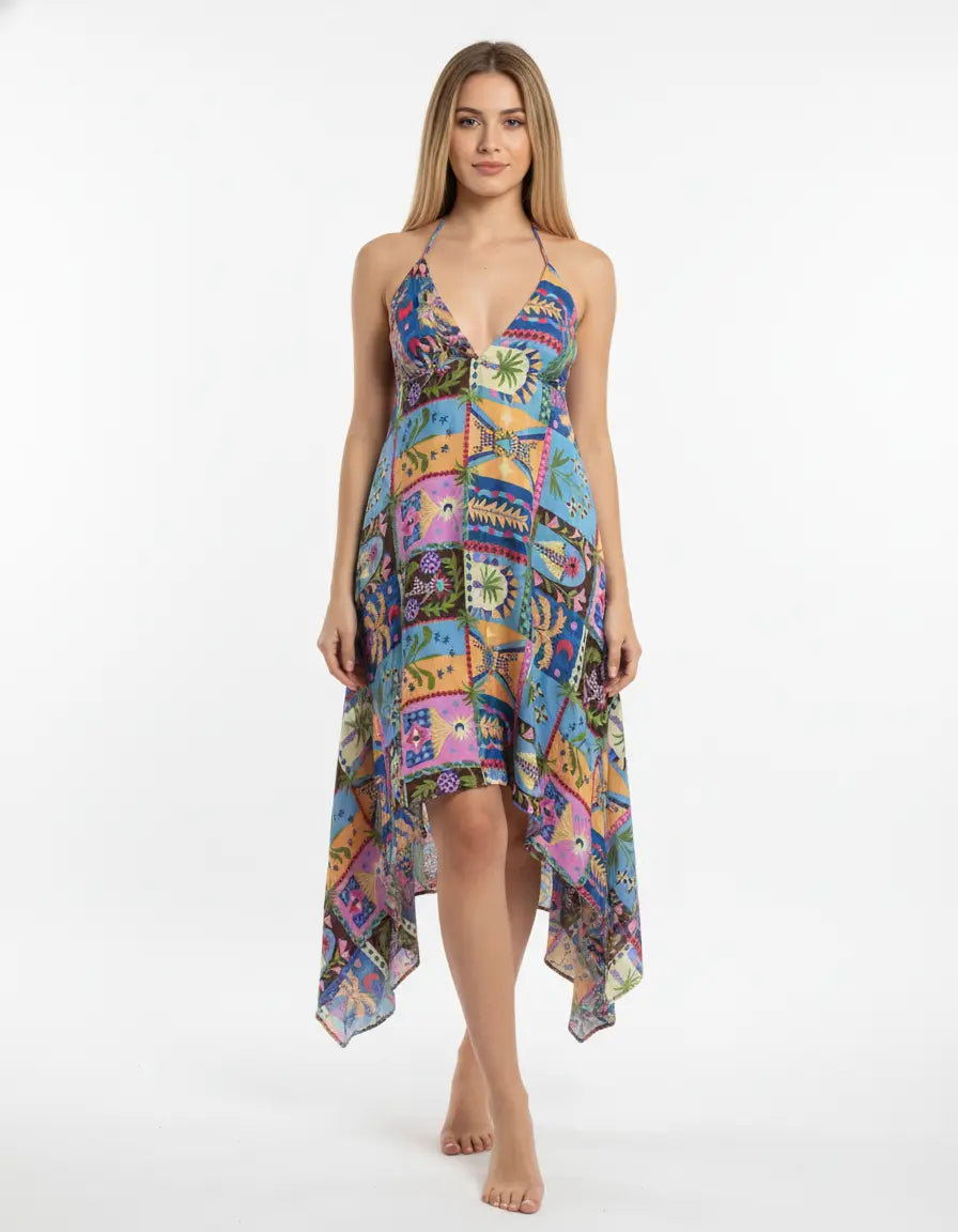 Festival Beach Dress for Summer Patchwork Party Style – Handicraft Trend