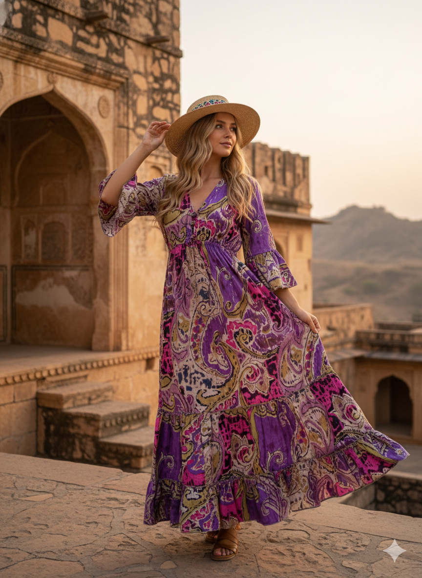 Indian Cotton Cardigan Women Maxi beach Cover up Hippie Summer Party Wear Dress