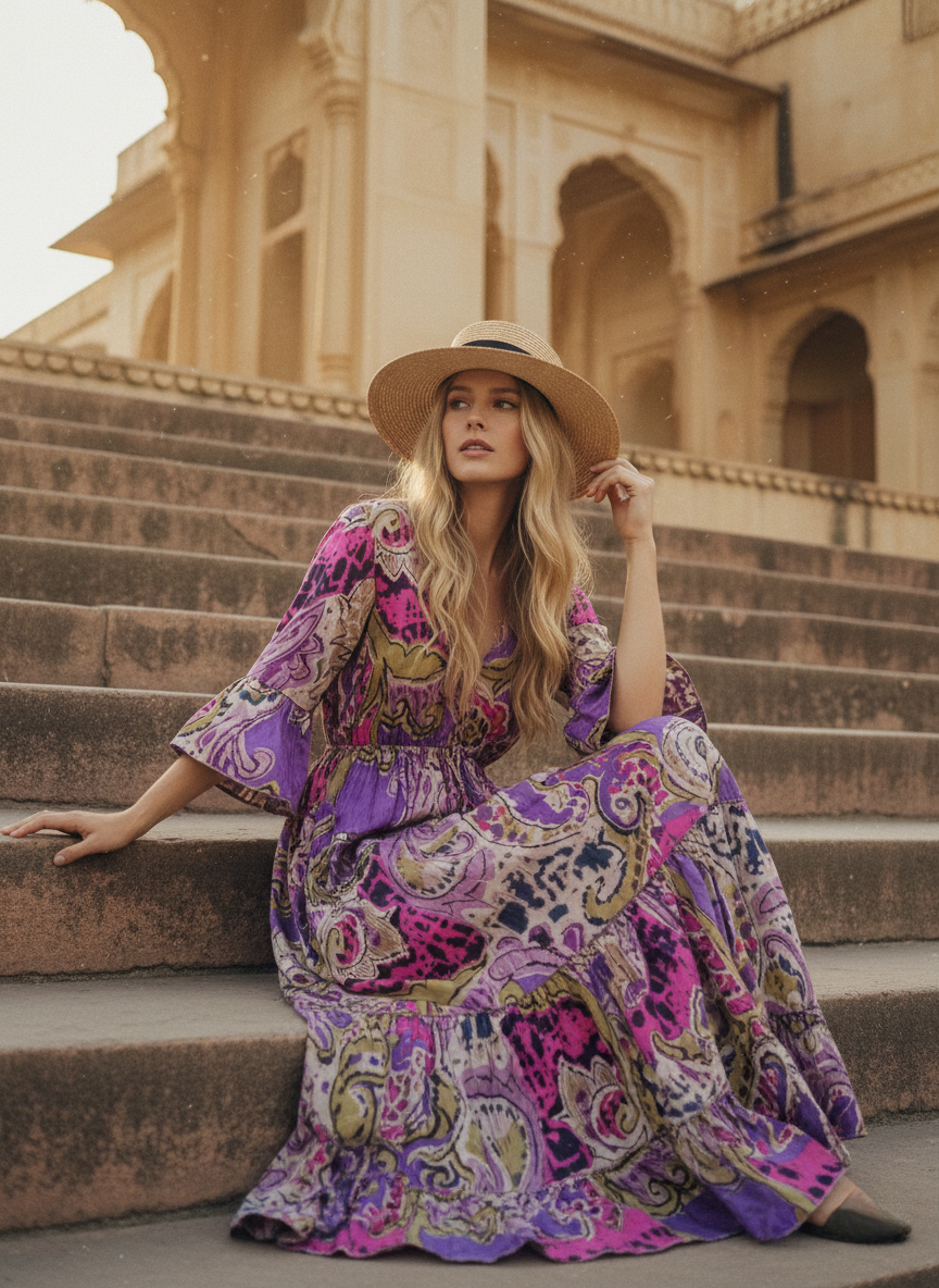 Indian Cotton Cardigan Women Maxi beach Cover up Hippie Summer Party Wear Dress