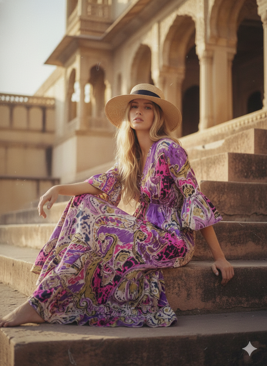 Indian Cotton Cardigan Women Maxi beach Cover up Hippie Summer Party Wear Dress